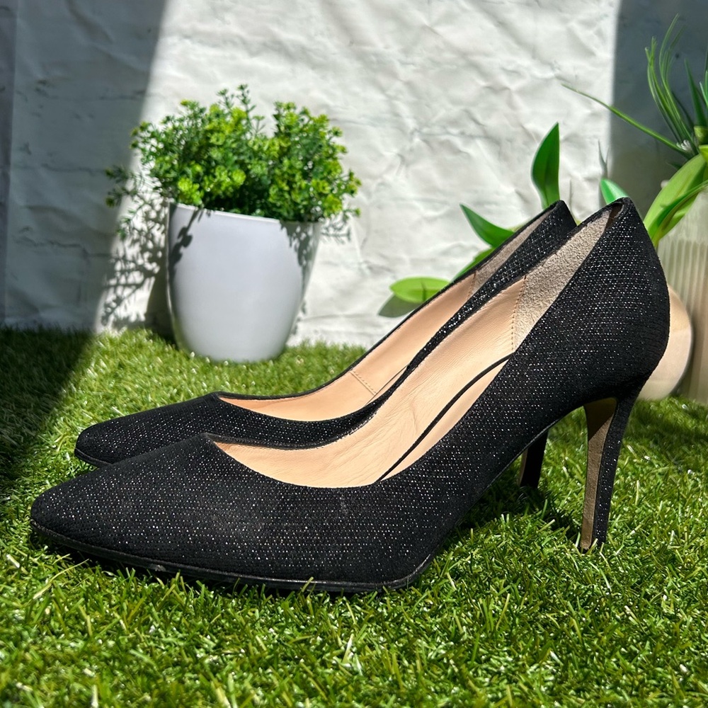 Aquatalia Pump black shoes for Women size 8.5  3” gently used/Made in Italy - Picture 4 of 15